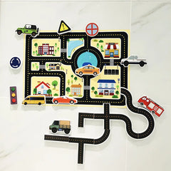 Baby Bath Toys Fun Foam Car Cognitive Floating Toy Traffic Bathroom Bathtub Game for Kids Gifts Early Educational Toy TMZ