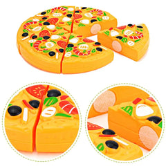 Kids Pizza Cutting Toy Simulation Plastic Pizza Dinette Child Toy Kitchen Pretend Play Food Cooking Kitchen Toys For Girls P9O3