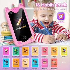 Kids Smart Phone for Girls Boys Kids Cell Phone Toys Dual Camera Music Player 17 Games Toddler Learning Phone For Birthday Gifts