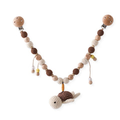 Baby Rattle Toys 0-12 Months Newborn Crochet Rattle Stroller Mobile Toys Wooden Clips Pendant Toys for Newborn Baby Animal Toys