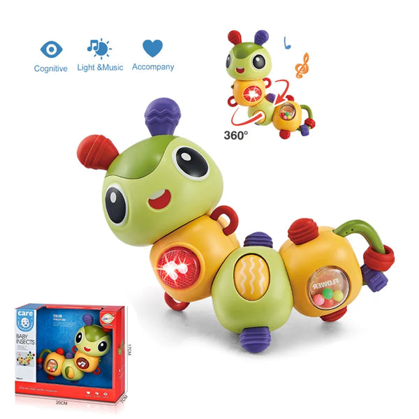 Baby Musical Toys with Light Cartoon Fun INSECTS Educational Interactive Cognitive Enlighten Sensory Toy for 6-12 Months Toddler