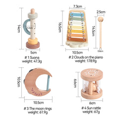 Music Toys for Children Music Instruments Girl Toys Wooden Cartoon Educational Instruments Children's Toys Games for Children