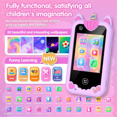 Kids Smart Phone for Girls Boys Kids Cell Phone Toys Dual Camera Music Player 17 Games Toddler Learning Phone For Birthday Gifts