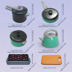 Kids Kitchen Set with Realistic Cooking Tools Creative Role Play Toys for Boys and Girls  Gifts for Children's Imaginative Play