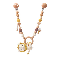 Baby Rattle Toys 0-12 Months Newborn Crochet Rattle Stroller Mobile Toys Wooden Clips Pendant Toys for Newborn Baby Animal Toys