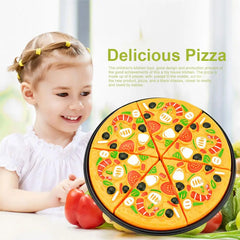 Kids Pizza Cutting Toy Simulation Plastic Pizza Dinette Child Toy Kitchen Pretend Play Food Cooking Kitchen Toys For Girls P9O3