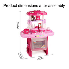 Kids Kitchen Playset,Pretend Food Kitchen Toys-Play Kitchen Accessories Cutting Food Toy, Pretend Play for Boys, Girls