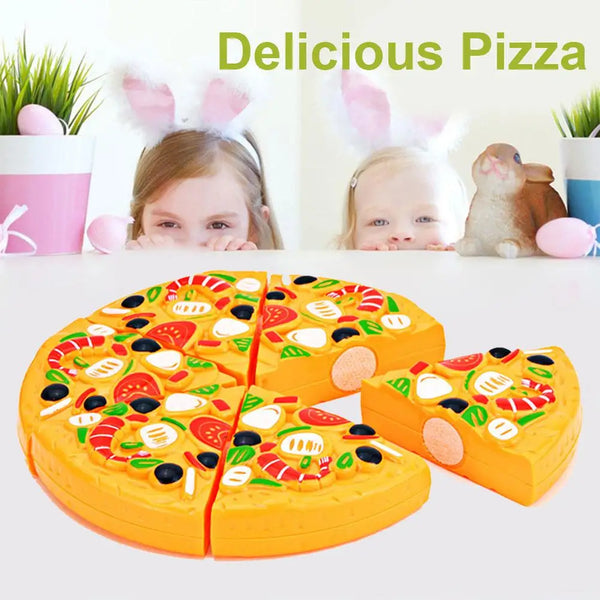 Kids Pizza Cutting Toy Simulation Plastic Pizza Dinette Child Toy Kitchen Pretend Play Food Cooking Kitchen Toys For Girls P9O3