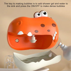 Baby Bath Toys for Kids Music Dinosaur Bubble Machine Bath Toys Bathtub Soap Automatic Bubble Maker Toys Baby Bathroom Toy Gift